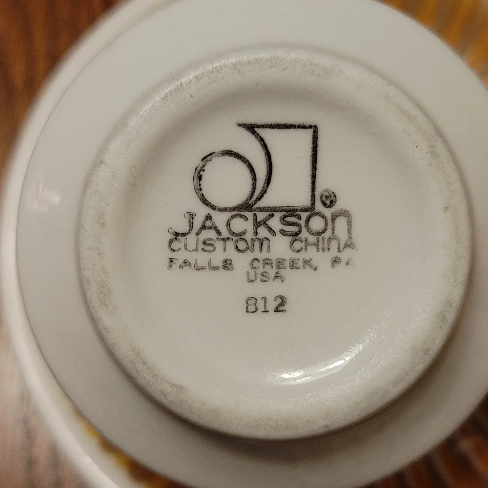 Rare MCM Paul McCobb Jackson China Restaurant Ware Coffee Cup & Saucer